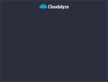 Tablet Screenshot of cloudalyze.com
